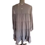 JODIFL Black Swiss Dot Long Sleeve Tiered Whimsygoth Babydoll Dress Large Photo 3