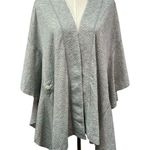 CAbi ATC Reversible Cape XS/S Gray White Travel Lounge wear cotton poncho Spring Photo 0