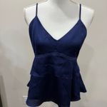 Banana Republic Peplum Cobalt Blue Camisole Top Size 4 Layered & Tiered Photo 1