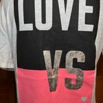 Victoria's Secret Victoria’s Secret “Love VS” Graphic Short Sleeve White Tee Shirt Size Medium Photo 2