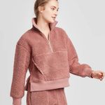 JoyLab  Cozy Half Zip Sherpa‎ Pullover Size Small EUC Pockets Photo 0