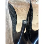 Giuseppe Zanotti  Design Shoes‎ Womens Sz 37.5 Black Leather Snake Peep Toe Heel Photo 5