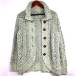 Sigrid Olsen  M Green Pastel Buttoned Sweater Cardigan Slouchy Knit Cutouts Photo 1