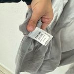 Frank & Eileen  Gray Large Assymetrical Hem Line Lightweight Long Sleeve Cotton Photo 7