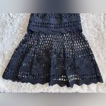 Self Portrait Black Cut Out Lace Layered Midi Dress Size 0 Photo 15