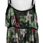 Lane Bryant Strappy Floral Chiffon Tropical Green Black Maxi Dress Size 28 Photo 10