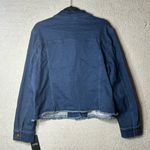 Jones New York  Jean Jacket Womens XL Blue‎ Denim Jacket Cropped Raw Hem New Photo 1