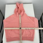 Pink Cropped Quarter Zip Hoodie Fleece Lined Thumbholes Athletic Size XS Photo 6