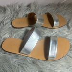 J.Crew  Malta Mirror Metallic Silver Sandals Size 8 Photo 4