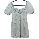 NWT OnTwelve Womens Heart Shaped Mini Denim Dress Light Wash Size Small Blue Photo 2
