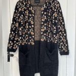 Anthropologie  La Fee Verte Animal Print open front cardigan with pockets size XS Photo 0
