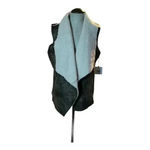 JACK NWT Women's Brown Faux Leather Shearling Open Vest Size L 70s Penny Lane Photo 6