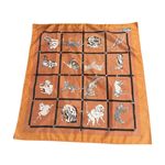 Scarf Handkerchief Hankie Bandana 26” Square Wild Animal Africa Safari Wildlife Orange Photo 5