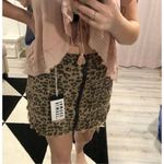 Almost Famous NWT Womens  Denim Animal Print Leopard Distressed Jean Skirt - Sz 9 Photo 1