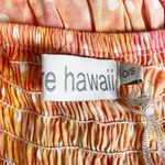 NEW Tiare Hawaii Orange Pink Tie Dye Polka Dot Print Mini Tiered Lace Up Dress Photo 1