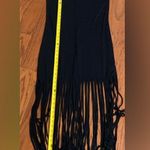 Target sleeveless Fringed Rayon /Spandex Black dress - Size Medium Photo 6