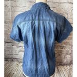 ZARA  Soft Denim Chambray Popover Blouse Shirt Blouse S Casual‎ Photo 2