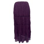 Gracie Tiered Purple Maxi Skirt Size Large NWT Sequins BOHO 90’s Elastic Waist Photo 4
