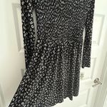 Wall Flower Long Sleeve Floral Dress Black White Size L Photo 3
