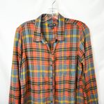 Toad & Co  Medium Shirt Dress Plaid Tunic Belted Long Sleeve Button Western 1802 Photo 3