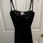 Princess Polly  Black Velour Mini Dress Photo 2