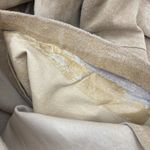 SILX Genuine Suede Cargo Pants Size 4 Tan Camel Leather Professional Clean Photo 15