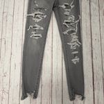 American Eagle Jegging Distressed Light Gray Womens Jeans Sz 6 Photo 4
