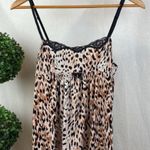Betsey Johnson  Animal Print Black & Brown Sleeveless Camisole Tank Top M Photo 2