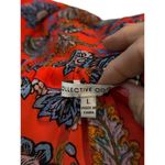 Collective Concepts Women's Red Floral Keyhole Halter Neck Tank Top Size Large Photo 8