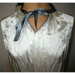 &merci Womens 2 NWT New Italy Designer Merci Silk Dress 38 IT Belt Sleeveless Tan Gray Photo 2