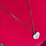 Sterling Silver BFF Necklace  Best Friends Forever Conversation Heart Shape gift Photo 5