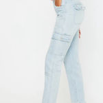 KanCan Felicity High Rise Slim Straight Leg Cargo Pants Sz 13/30‎ Blue Photo 0