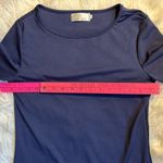 Balauoke Navy Scallop Hem Sheath Dress Women’s Small Half Sleeve Above Knee Blue Photo 9