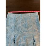 White & Warren Turquoise‎ Embroidered Geometric Skirt Womens 8 Office Church Blue Photo 6