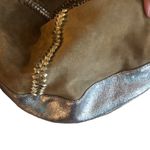 Chico's Chico’s Cirque Gold Leather Embellished Hobo Bag Sz. L Unique Braiding 18X12 Photo 5