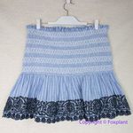 Anthropologie New!  Maeve‎ Smocked Linen Mini Skirt, size XL Photo 9