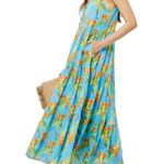 Roberta Roller Rabbit ROLLER RABBIT Dakota Maxi Dress Floral Caprice Blue Sleeveless Cotton Small NWT Photo 3