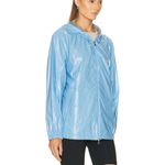 Moncler  Wuisse Rain Jacket Hooded‎ Coated Cotton Blend XXL Light Baby Blue Photo 3