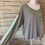 Jenni  Long Sleeve Rainbow Stripe Top Photo 0