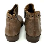 Minnetonka  Size 8.5 Boot Brown Leather Bootie Side Zip Lace Accent Autumn Fall‎ Photo 3