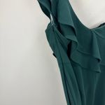 Lulus Grand Beauty Emerald Ruffled One Shoulder Mermaid Maxi Dress Formal S NWT Green Photo 7