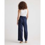 Quince 100% Linen Wide Leg High Rise Pants in Navy Photo 2
