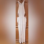 Free People  Beach Ribbed Racerback Cutout Gotta‎ Go Jumpsuit White Size Large Photo 4
