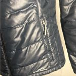 Eddie Bauer  Black Glossy Puffer Jacket with Stand-Up Collar Photo 2