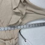 Saylor  Waffle Knit faux wrap Mini Dress Ruffle Trim Long Sleeve Wrap Dress Sz‎ S Photo 1