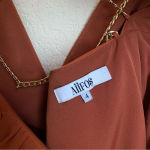 AIIFOS Emily Mini Dress from Revolve size 4 burnt‎ orange chain pleated Photo 10