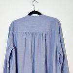 Ann Taylor  Womens Blue Pinstripe Buttondown Shirt Size Large Photo 2