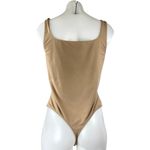 Aritzia Babaton Brown Tan Sleeveless Square Neck One Piece Bodysuit Tank Top XL Photo 1