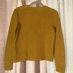 Texture & Thread Size S Mustard Knotted Front Long Sleeve Photo 4