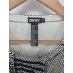 DKNY ‎ Womens Top Size 8 Ivory Black Lace Blouse Shirt 3/4 Sleeve Photo 1